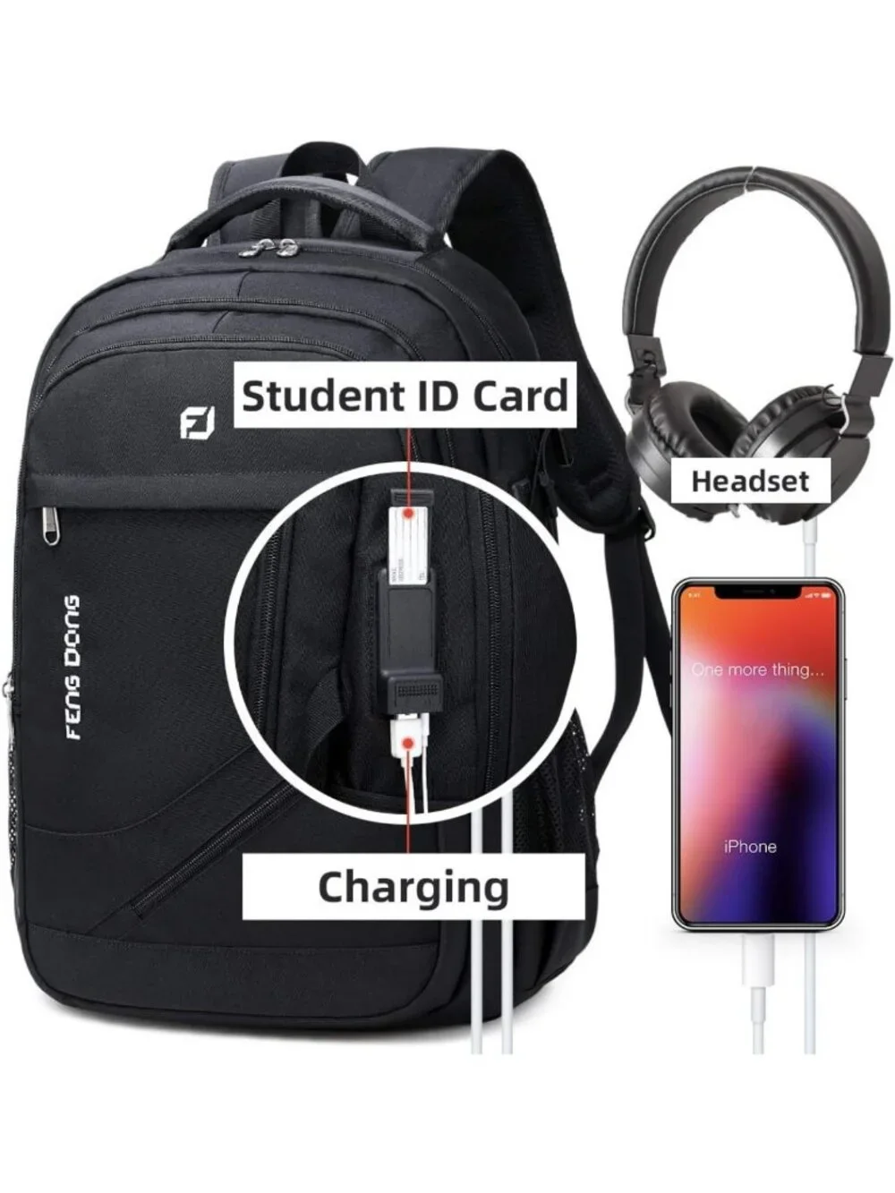 Durable Waterproof Travel Laptop Backpack 17.3
